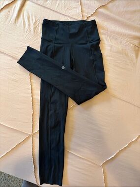 lululemon athletica Black High-Rise Leggings with Subtle Logo